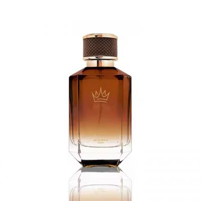 Modern Style Glass Perfume Bottle 30ml 50ml 100ml Gradient Amber Personalized Perfume Bottle With Lid