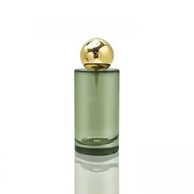 Luxury High-quality Round Green Perfume Bottles Wholesale 30ml 50ml 100ml Empty Spray Perfume Bottles Custom Bottles with Lids