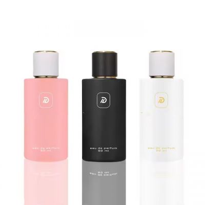 Custom Round Empty Perfume Bottle Luxury 30ml 50ml 100 ml Glass Perfume Round Pink Perfume Bottle With Box