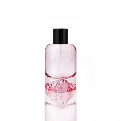 New Product pink Round Glass Perfume Bottle 30ml 50ml 100ml Glass Bottles with Packaging