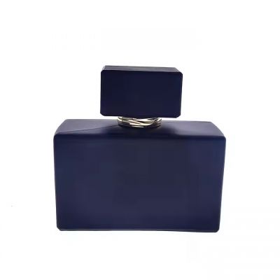 Hot Selling 50ml Perfume Spray Bottle Black Square Crimp Neck Perfume Glass Bottles With Pumps and Lids