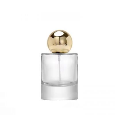 Luxury Perfume Bottles 30ml 50ml Thick Bottom Round Cylinder Shape Glass Spray Packaging Bottle for Perfumes