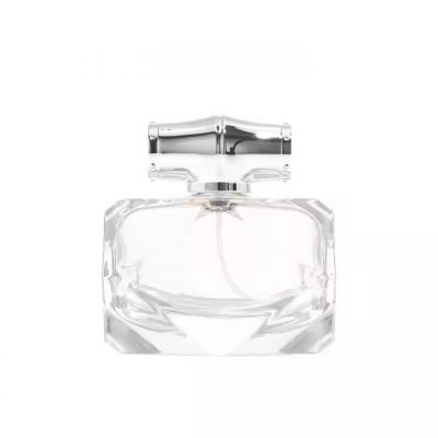 New Design Highend Elegant Perfume Glass Bottle Unique Vintage Fragrance Spray Bottle With Bamboo Joint Lid