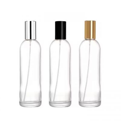 100ML Round Empty Perfume Glass Bottle Empty Cylinder Shape Crimp Neck Luxury Perfume Bottle Packaging Sprayer Perfume Bottles