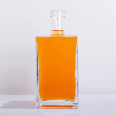 Wholesale 750ml Glass Bottle Empty square Glass Bottle Wine Whiskey Glass Bottle