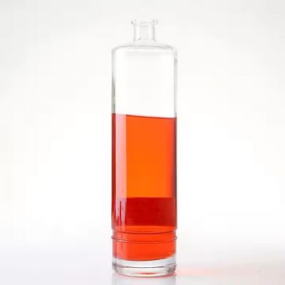 Fancy Unique Design 700ml 750ml 1000ml Vodka Whisky Gin Rum Tequila High Flint Empty Liquor Glass Bottle With Cork Stopper