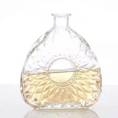 Factory Custom Shape 100ml 200ml 375ml 500ml 750ml Glass Wholesale Rum Whiskey Liquor Gin Wine Spirit Vodka Bottle With Cork