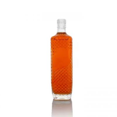 Customizable Clear Alcohol Glass Bottles Luxury Liquor Whiskey Flint Brandy Tequila Gin Beverages