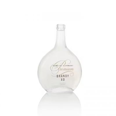 Customizable France Style Flat Shaped Bottle LOGO Screen Print/Decal/Spray Color With Stopper or Screw Mouth