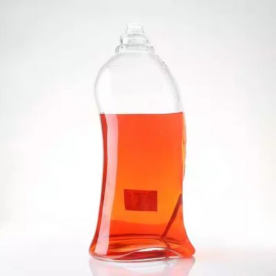 Wholesale 750ML 1000ML Super Flint Glass Whisky Bottle Vodka Rum Gin Liquor Nordic Spirit Liquid Glass Container Bottles