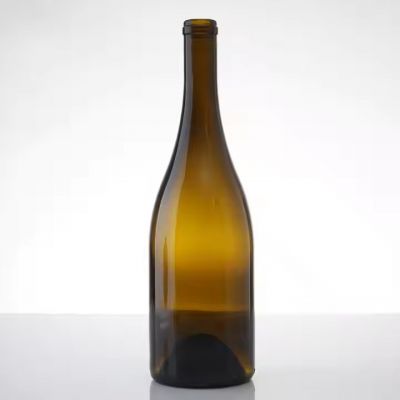 Wholesale Factory Custom Empty 375 Ml 500Ml 750ml Burgundy Champagne Wine Dark Brown Glass Bottles With Screw Sealing