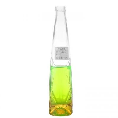 Customize Sparkling 375ml Empty Clear Customised Luxury Water Beverage Kombucha Spring Soda Juice Soft Drinks Glass Bottle