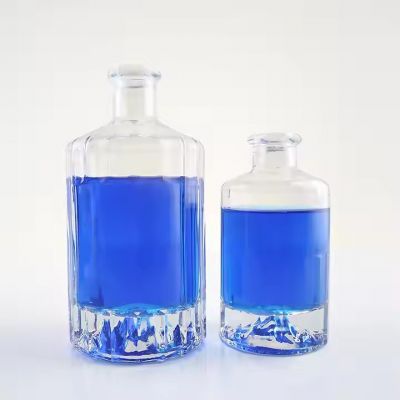 Empty Spirits Glass Customized 500ml 700ml 750ml Extra Flint Glass Bottle for Gin Vodka Whisky Tequila Liquor