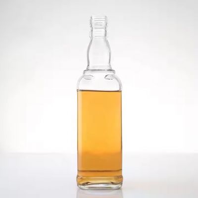Creative Premium Vodka Shaped Engraved 500ML 700ML 750ML Liquor Bottle for Gin Whisky Brandy With Natural Cork