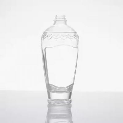 Factory Custom 500ml 480g Wholesale Price Glass Vodka Bottle Refillable clear Glass Bottle