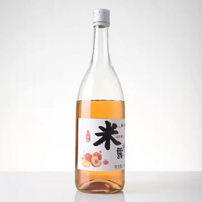 OEM ODM Custom Glass Packing 750ml 1L Gin Liquor Bottle Brandy Rum Vodka Spirit Whiskey Glass Bottle with Cork for Sales
