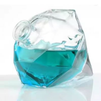 Luxurious Diamond Shape Nordic Whiskey Rum Alcohol Vodka Gin Tequila Wine Liquor Spirits Glass Bottles