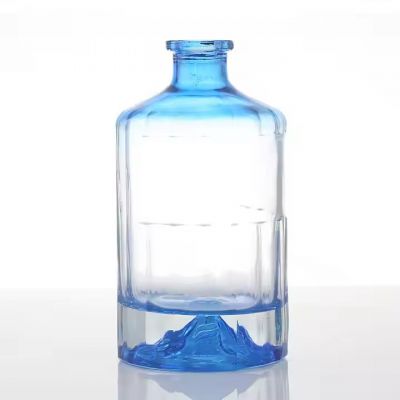 Gin Spirits Vodka Bottle Colored Liquor Glass Blue Beverage Glass Products 1000ml Swing Cap Glass Bottles for Mineral Water
