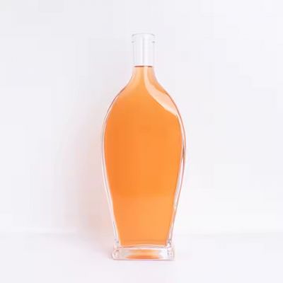 750ml Empty Vodka Bottle Premium Glass with Wood Cork Glass Bottle Factory Customized 375ml 500ml 1000ml for Liquor Spirit