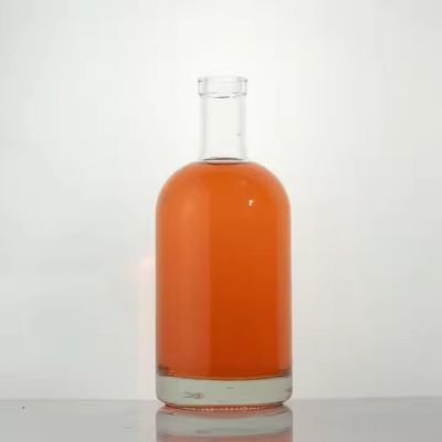 Empty 750ml Bottle Premium Glass for Whiskey Brandy Rum Liquor Customized 500ml 700ml 1000ml Label Color Logo