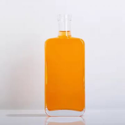 750ml Custom Glass Bottle Factory 500ml 750ml 1000ml White Cylinder Glass Bottle Brandy Liquor Rum Vodka