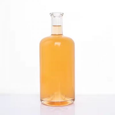 750ml Crystal Glass Wine Bottle Empty Rum Glass Bottle Whiskey Brandy Rum Premium Glass Liquor Bottle for Gin