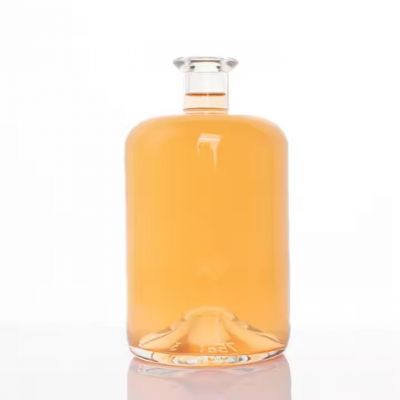 750ml Glass Bottle Round Glass Spirits Bottle Cork Whisky Custom 375ml 500ml 1000ml Glass Bottles for Spirits