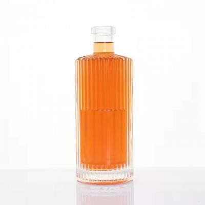 750ml Crystal Water Glass Bottle Wholesale Liquor Glass Bottles 375ml 500ml 750ml 1000ml Brandy Rum Whiskey Gin