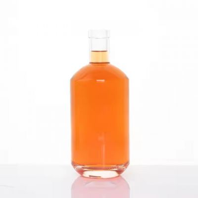 750ml Empty Glass Bottle Froested Glass Bottle for Whisky Tequila Rum Crystal Glass Wine Bottle Custom 500ml 750ml 1000ml