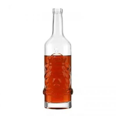 China Factory Wholesale Hot Sell Transparent Super Flint Liquor Vodka Logo Customized Design Glass Bottle for Spirit