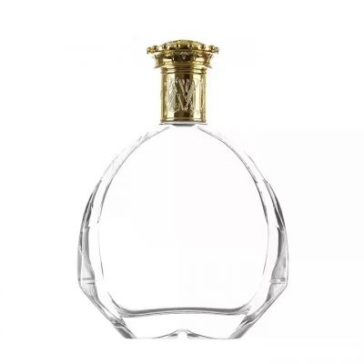 China Factory Wholesale Customized Flint Free Sample Glass Bottle for Whisky Vodka Brandy Tequila Glass Bottle