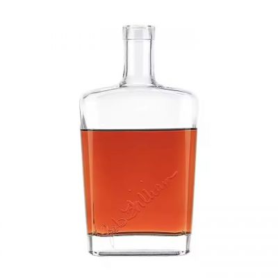 Custom Size Logo Fancy Glass Liquor Bottle 26 oz Glass Bottles 750ml Clear Vodka Glass Bottle