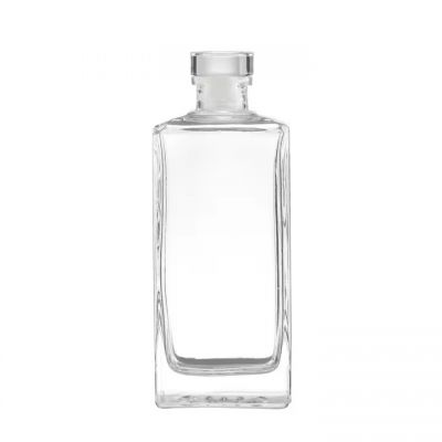 Customized 500ml Premium square Crystal Vodka Whisky Rum Gin Tequila Mezcal Cava Likore Liquor Glass Bottle