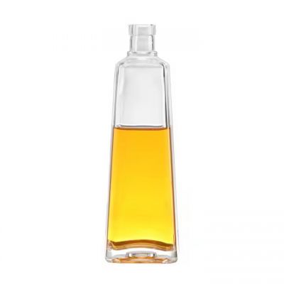 Customized Premium Flint Triangle 500ml Vodka Whisky Tequila Gin Rum Juice Likore Cocktail Mezcal Liquor Glass Bottles