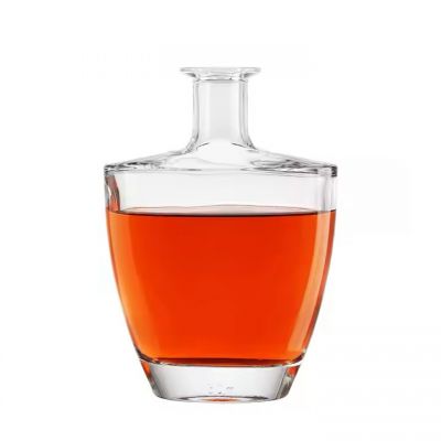 Empty Clear Flint Gin Rum Champagne Brandy Whisky Vodka Bourbon Liquor Glass Bottle with Cork