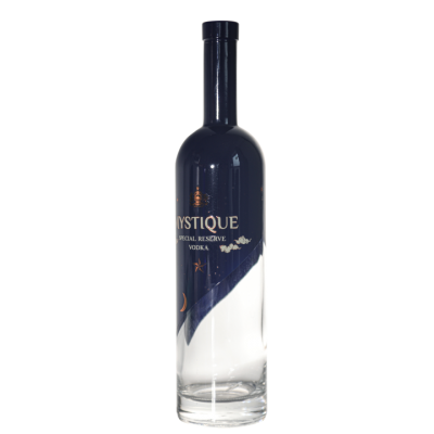 Customized 50ml 375ml 700ml 750ml 1 Liter Empty Round Spirits Glass Bottle for Gin Rum Tequila Vodka with Cork Stopper