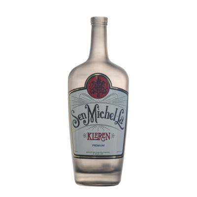 Wholesale Premium Flint Shape Clear Matte Black Finish 700ml 750ml Tequila Rum Gin Liquor Glass Bottles