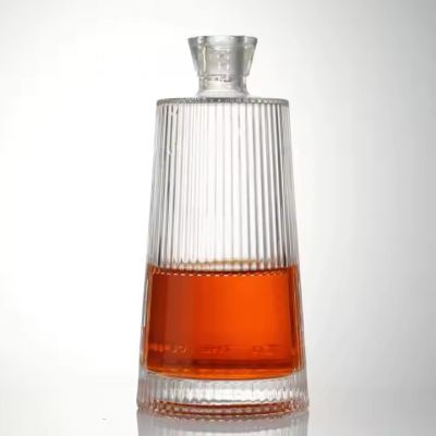 Extra Flint Whiskey Vodka Gin Rum XO Glass Bottle 500ml 700ml 750ml Line Design Bottle