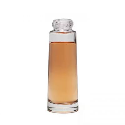 Round Shape Wholesale Small clear Empty 125ml Glass Bottle for Whiskey Vodka Gin with Reasonable Price