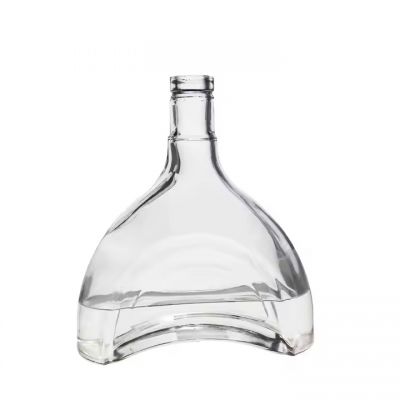 Factory Wholesale FInt 700ml Stripe Glass Bottle for Alcoholic Beverages Gin Tequila Whisky Vodka Brandy Rum With Cork