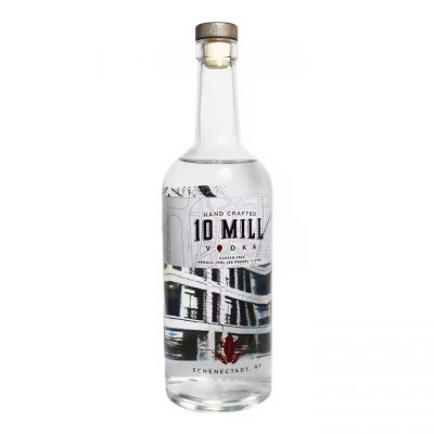 Glass Bottle for Liquor Vodka Spirit Bottle Empty Flint Glass Liquor Wine Whisky Tequila Bottle With Sealed Cork