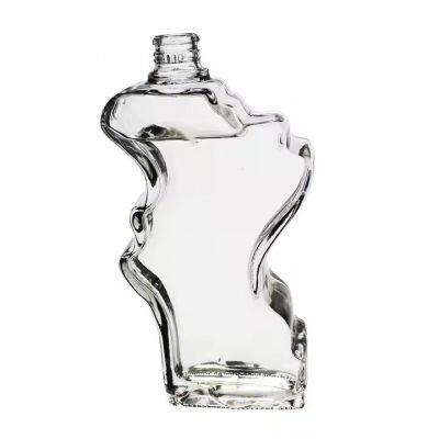 High Quality Custom 500ml Luxury Glass Bottle for Alcoholic Beverages Liquor Vodka with Cork Lid