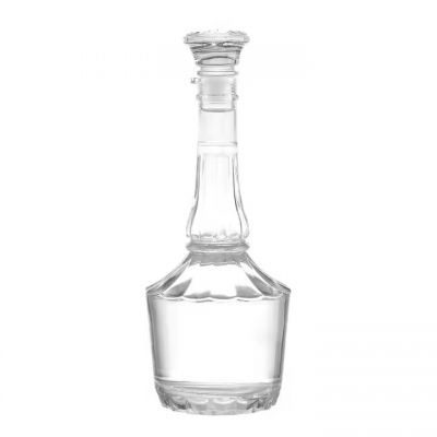 High Quality Customizable Design 500ml Wine Bottles for Whiskey Vodka Fruit Wine Flat Shape Rubber Stoppers for Tequila Brandy