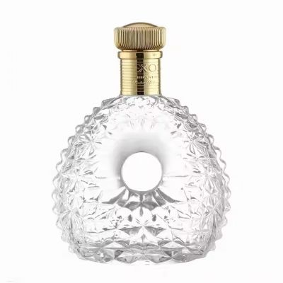 Factory Custom Empty Glass Container Exotic Liquor Whisky Bottle with Cork Seal for Tequila and Brandy