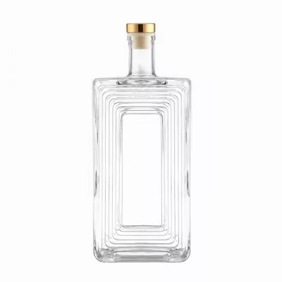 Diverse Styles Exquisite Buckle Empty Clear Glass Liquor Wine Glass Brabdy Bottle