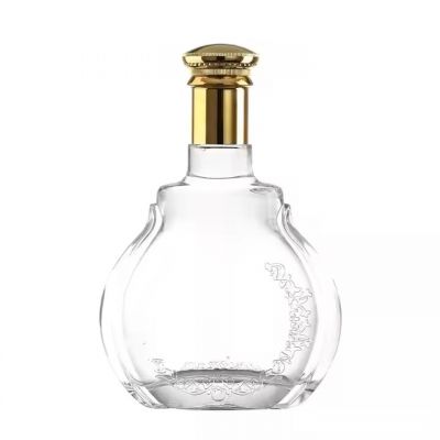 Custom Designed 700ml Cork-Sealed Glass Bottle for Brandy for Tequila As Well