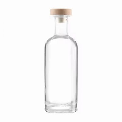 Customized 700ML/750ML Glass Bottles with Cork for Gin Brandy Vodka Tequila