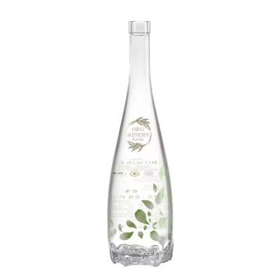 Creative Horizontal Design 700ml Wine Glass Water Bottle Goddess Petals Painted High Appearance for Brandy Perfume Tequila