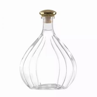 750ml Glass Whisky Bottle with Cork Stopper and Rubber Seal for Brandy and Other Liquors Storage