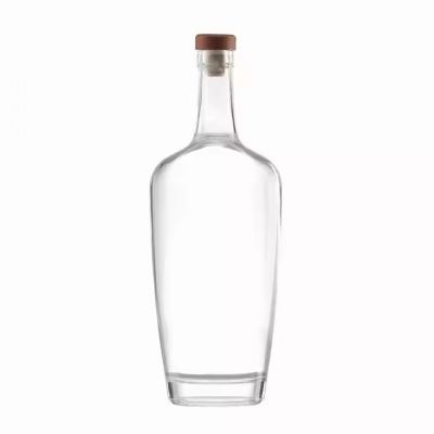 Super Luxury 700ml Bend Curved Twist Design Vodka Glass Bottle Cork Spray for Whisky Gin Rum Spirit Alcohol Juice Liquor Storage